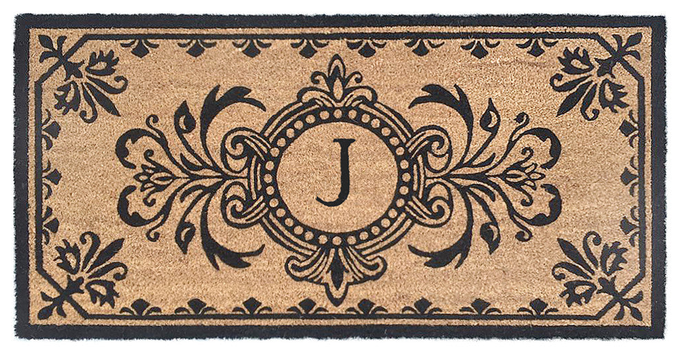Dwell Vine Outdoor Mat Black J 1'8"x3'4"