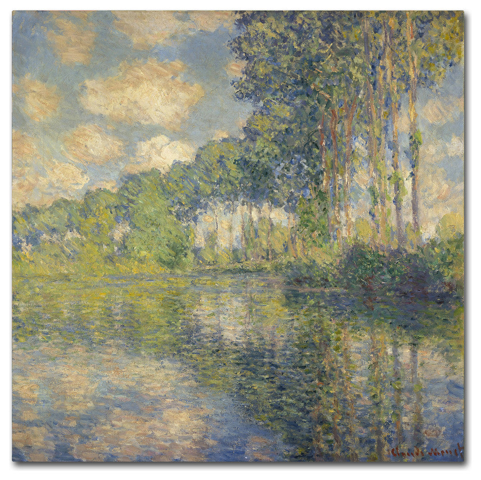 Monet 'Poplars On The Epte' Canvas Art, 14 x 14