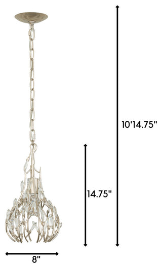 Varaluz 271M01 Bask 8"W Crystal Mini Pendant - Gold Dust