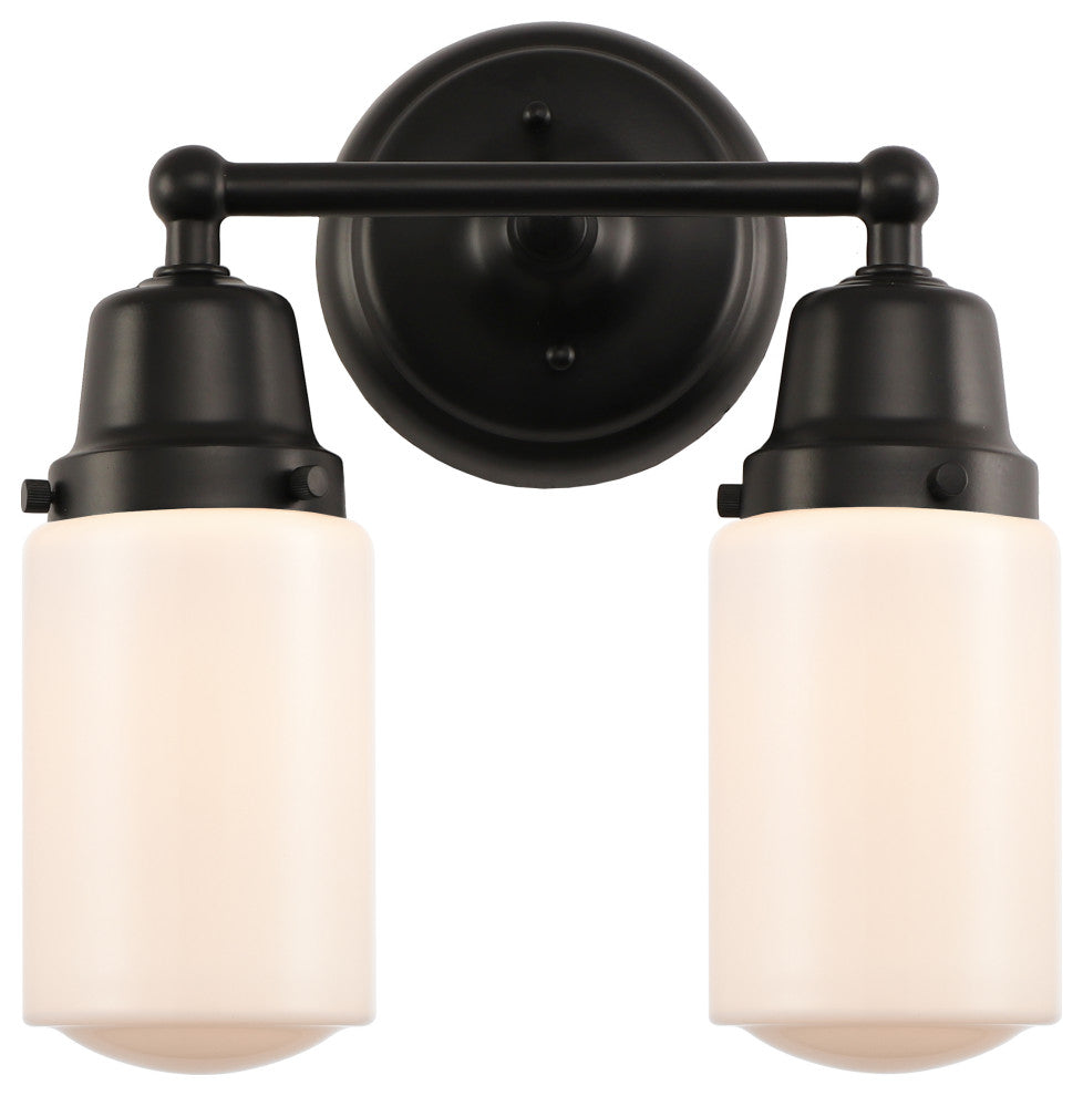 Innovations 623-2W-BK-G311 2-Light Bath Vanity Light, Matte Black