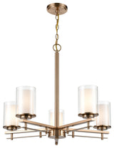 Huderson Collection 5-Light 26" Modern Gold Chandelier