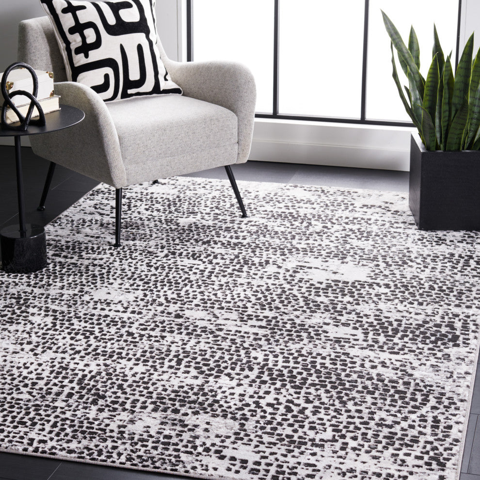 Safavieh Amelia Collection, ALA254 Rug, Charcoal/Grey, 6'7" Square