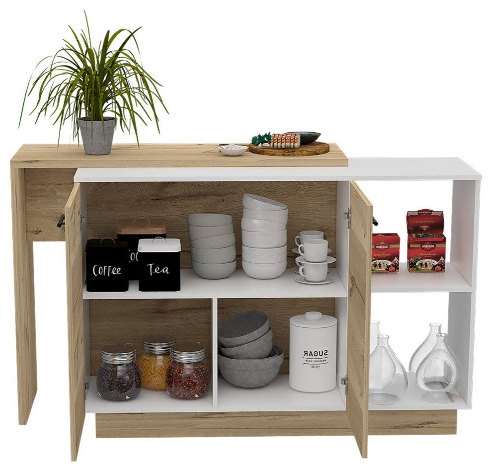 Kitchen Island Ohio, Kitchen, White / Light Oak