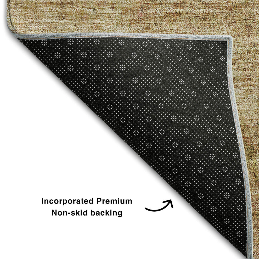 Premium Machine Washable Mayfield AMF696 Taupe 3' x 5' Rug