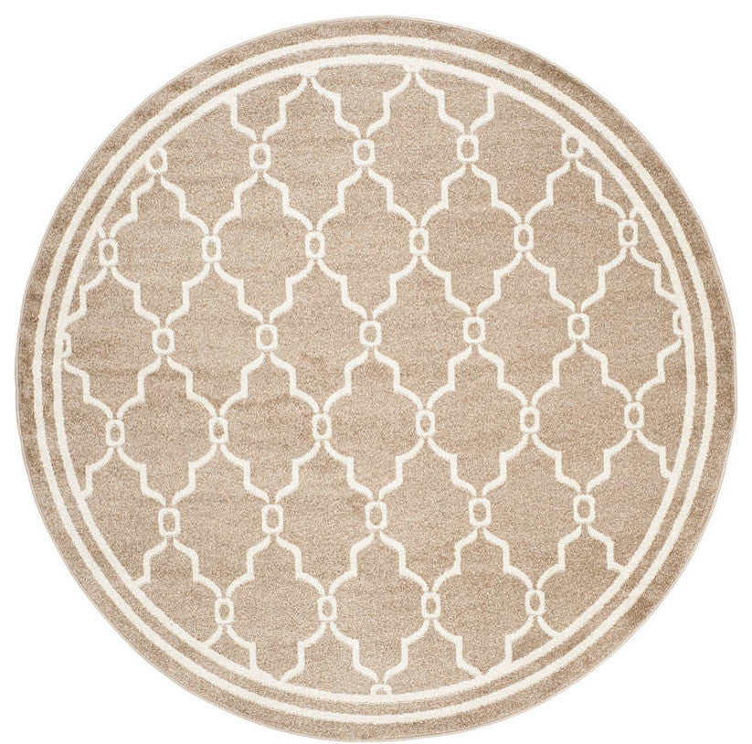 Safavieh Amherst Amt414S Geometric Outdoor Rug, Wheat/Beige, 11'0"x16'0"