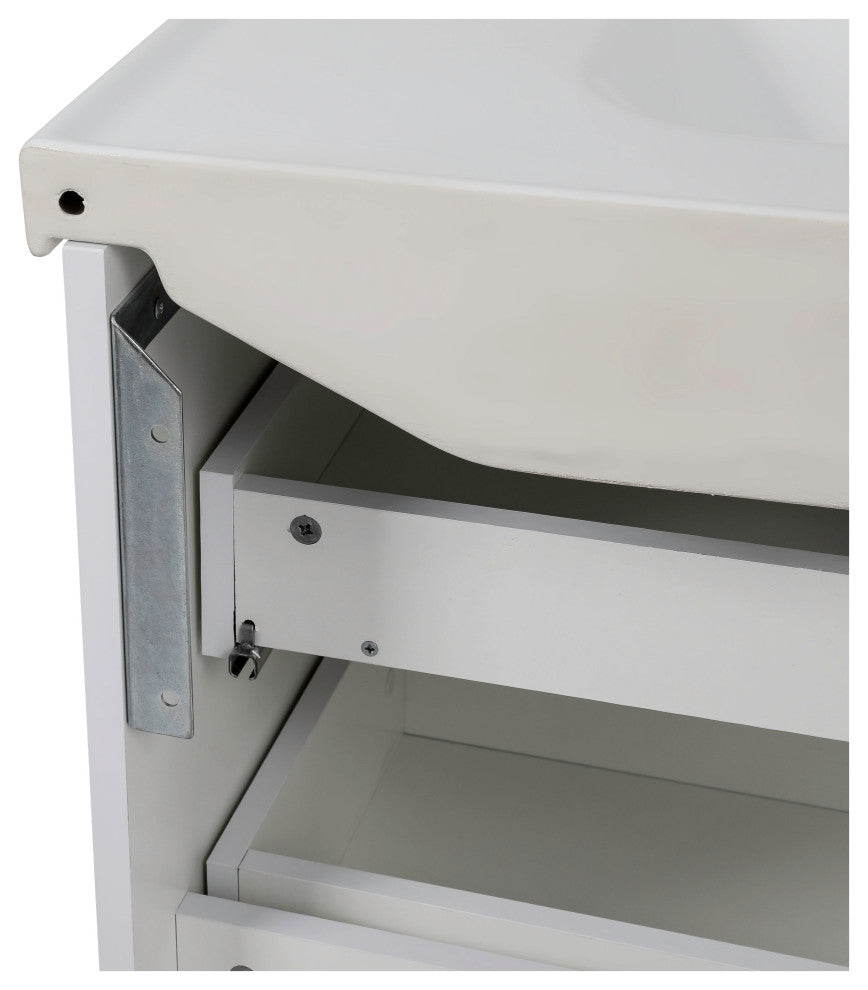 Bathroom Vanity Niagara White Gloss 24" Mirror 40"