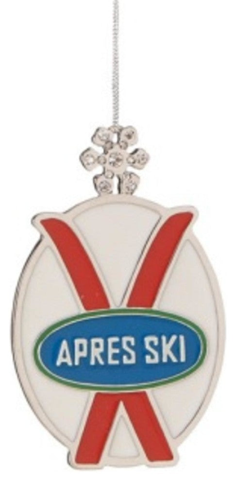 3.75" Apres Ski Rhinestone Christmas Charm Ornament