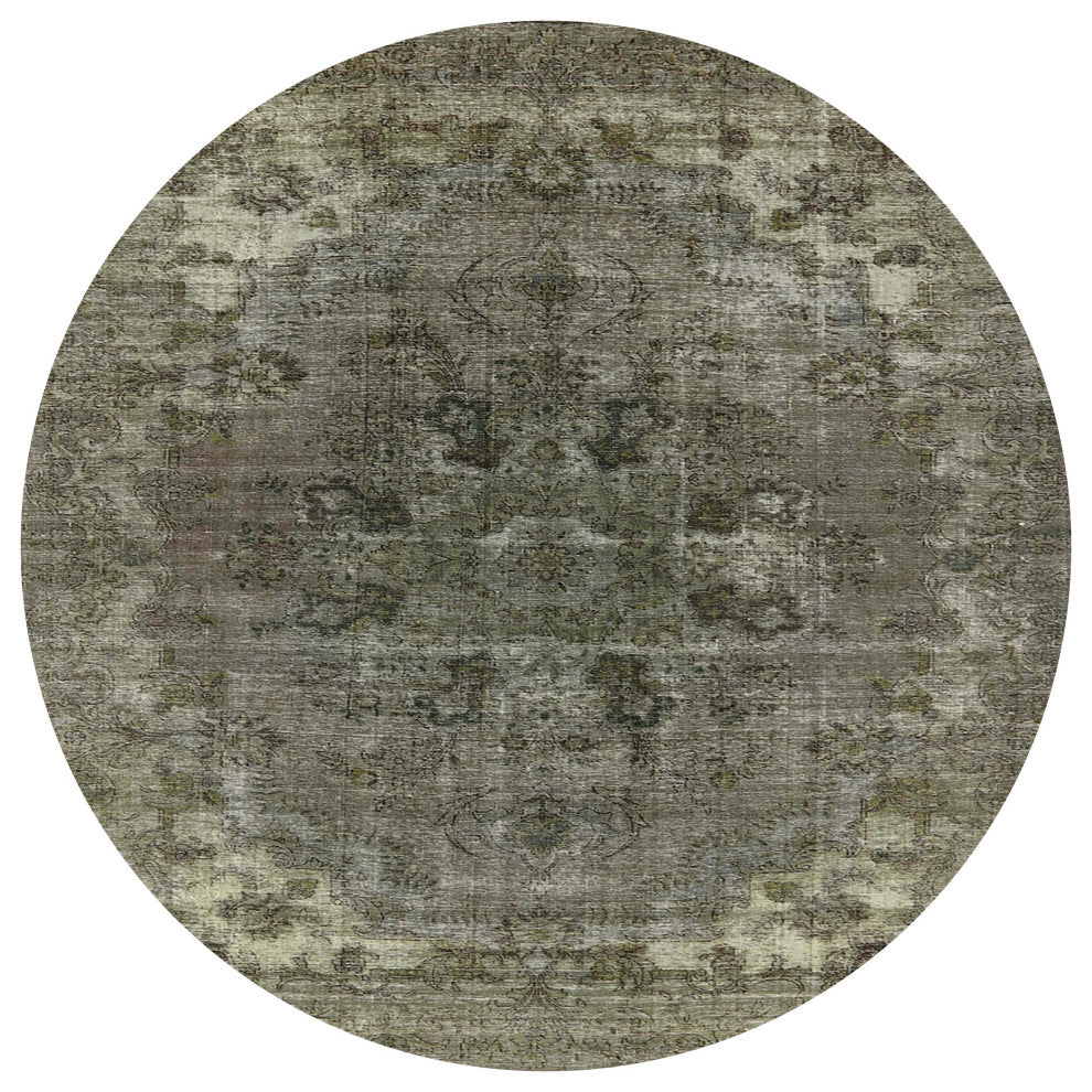 Ahgly Company Indoor Round Mid-Century Modern Area Rugs, 7' Round