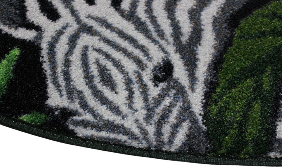 Area Rug Hide-N-Seek Safari, Nylon Stainmaster Carpet, Safari Multi, 3'x5' Oval