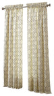 Sherry Kline 63" Hampton Embroidered Window Panel, Set Of 2, Dark Gold