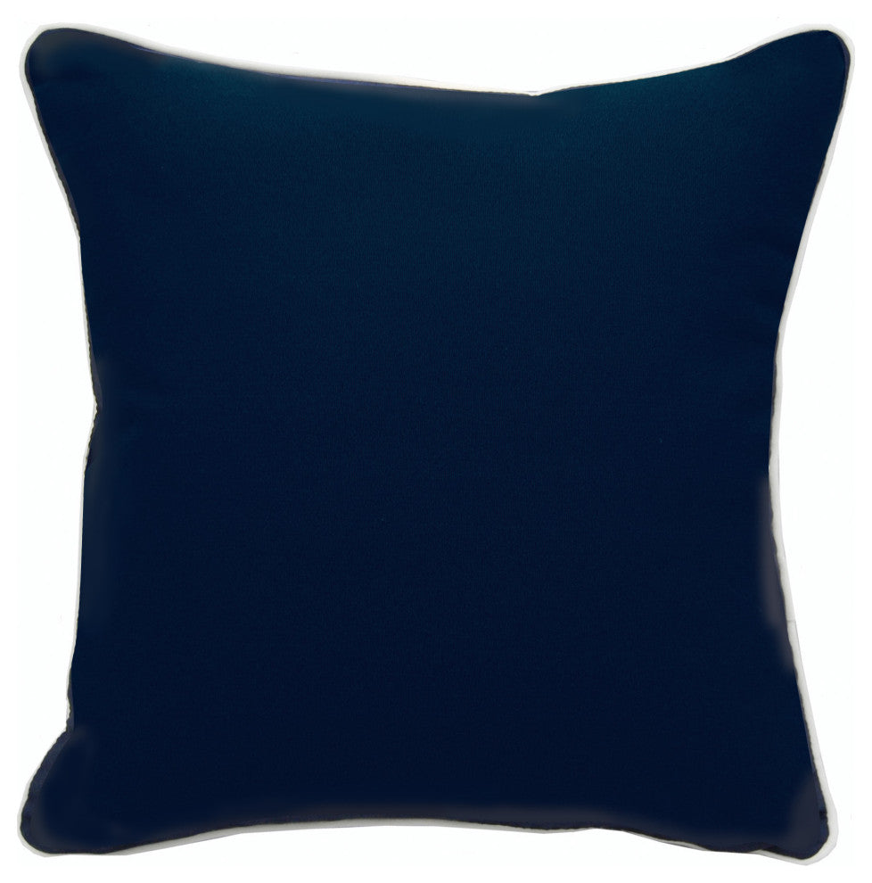 Nautical Sand Dollar Embroidered Outdoor Pillow