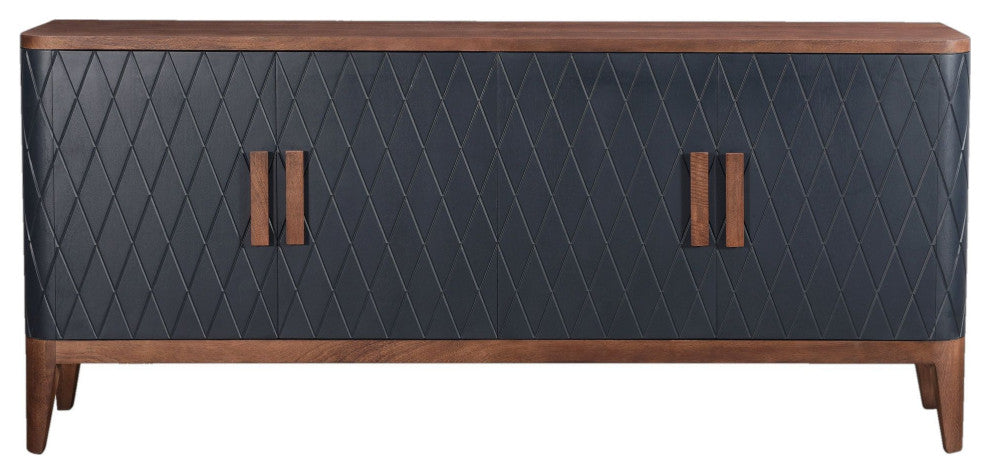 Eden Sideboard, Navy Blue/Brown