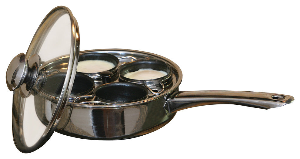 Stainless Steel 4 Egg Poacher Non Stick