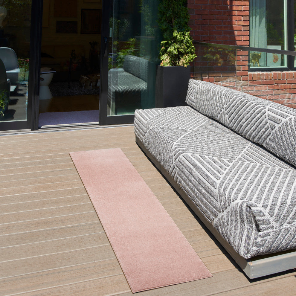 Nourison Essentials 2' x 6' Pink Outdoor Area Rug