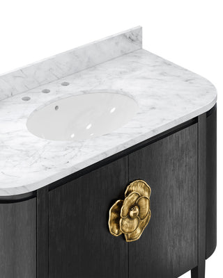 Briallen 48" Black Vanity with Oval Undermount Sink