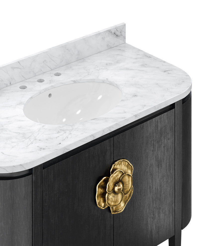 Briallen 48" Black Vanity with Oval Undermount Sink