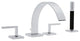 Rohl Polished Nickel Perrin and Rowe Set of 32" Floor Standing Supply