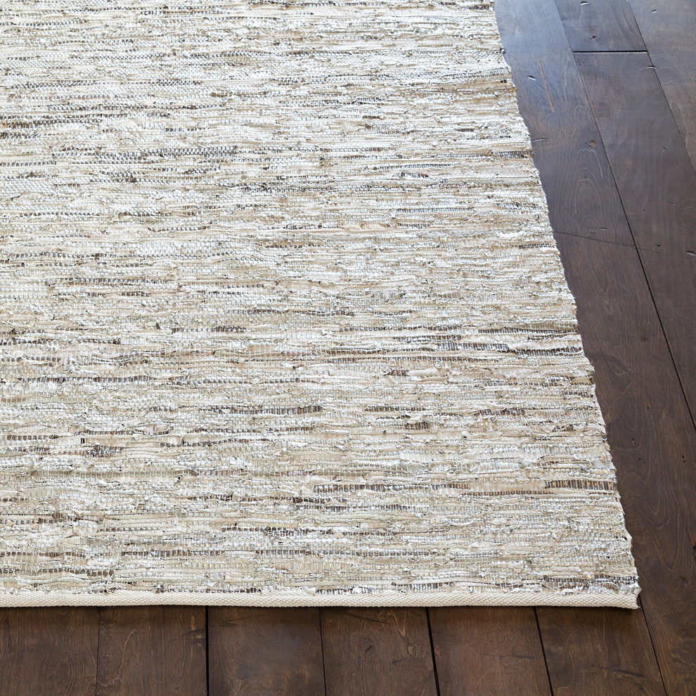 Jazz Contemporary Area Rug, Silver and Tan, 2'6x7'6 Runner