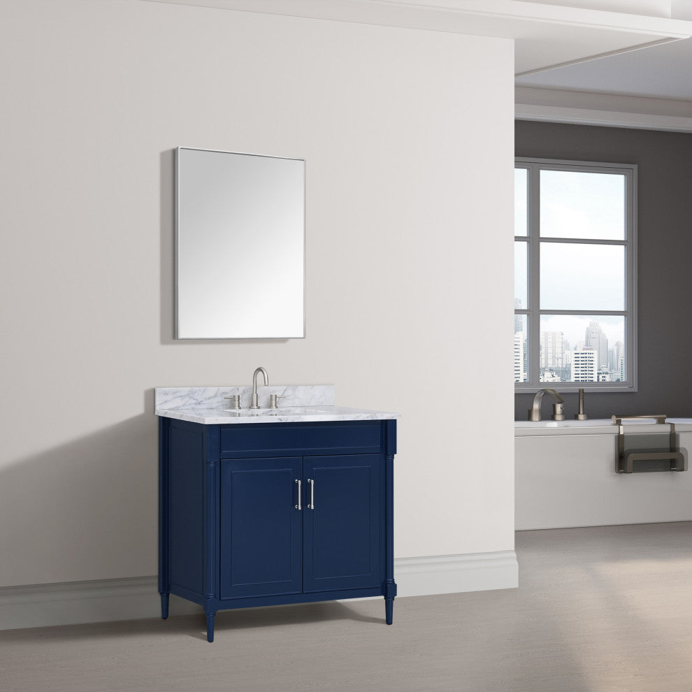 Avanity Bristol 36 in. Vanity Only in Navy Blue