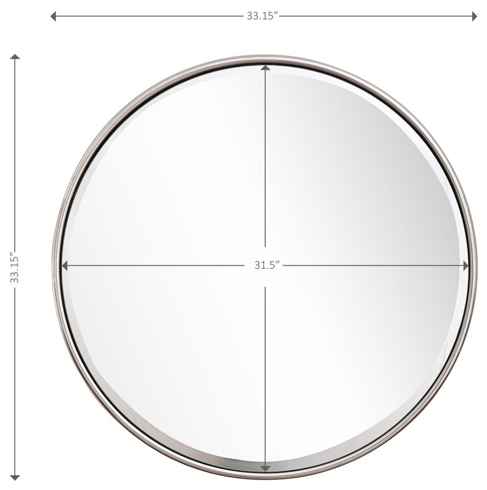 Silver Full Moon Wall Mirror