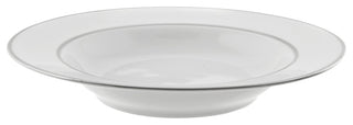 Double Line Rim Soup, Set of 6, Silver