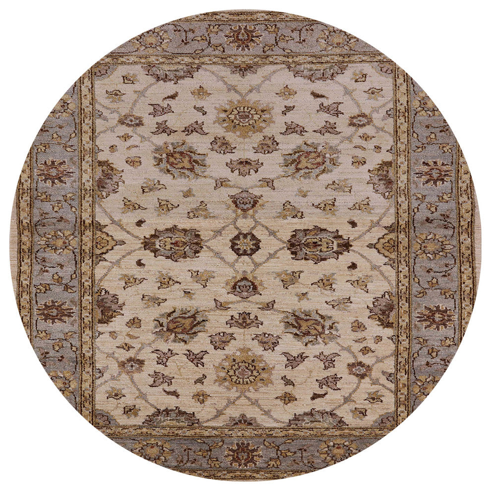 Ahgly Company Indoor Round Mid-Century Modern Area Rugs, 5' Round