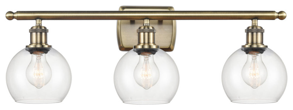 Innovations 516-3W-AB-G122-6-LED 3 Light Bath Vanity Light, Antique Brass