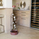 44" Tall Indoor/Outdoor Bottle Shaped Water Fountain With Tiering Wine Glasses