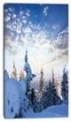 Foggy White Winter Forest, Landscape Wall Art on Canvas, 16"x32"