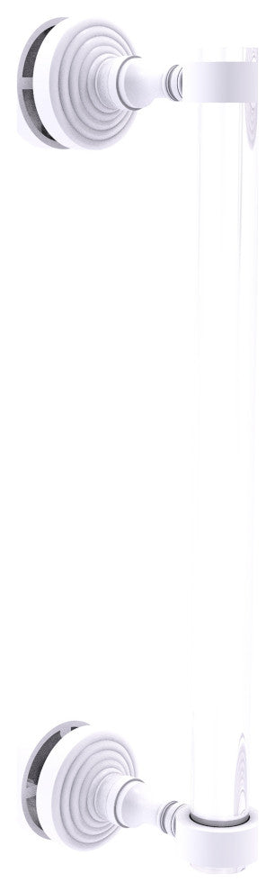 Pacific Grove 12" Single Side Shower Door Pull, Matte White