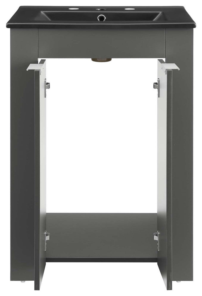Maybelle 24" Bathroom Vanity - Gray Black