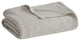 Madison Park Freshspun Basketweave All-Season Bedding Blanket, Grey