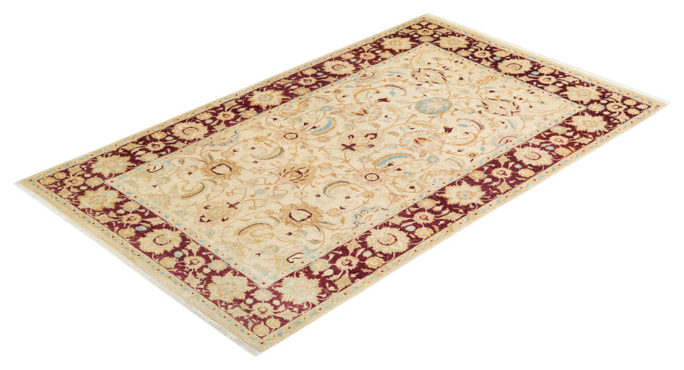 Mogul, One-of-a-Kind Hand-Knotted Area Rug Ivory, 4'7"x7'4"