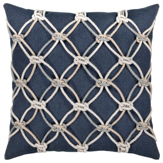 Indigo Rope Indoor/Outdoor Performance Pillow, 20"x20