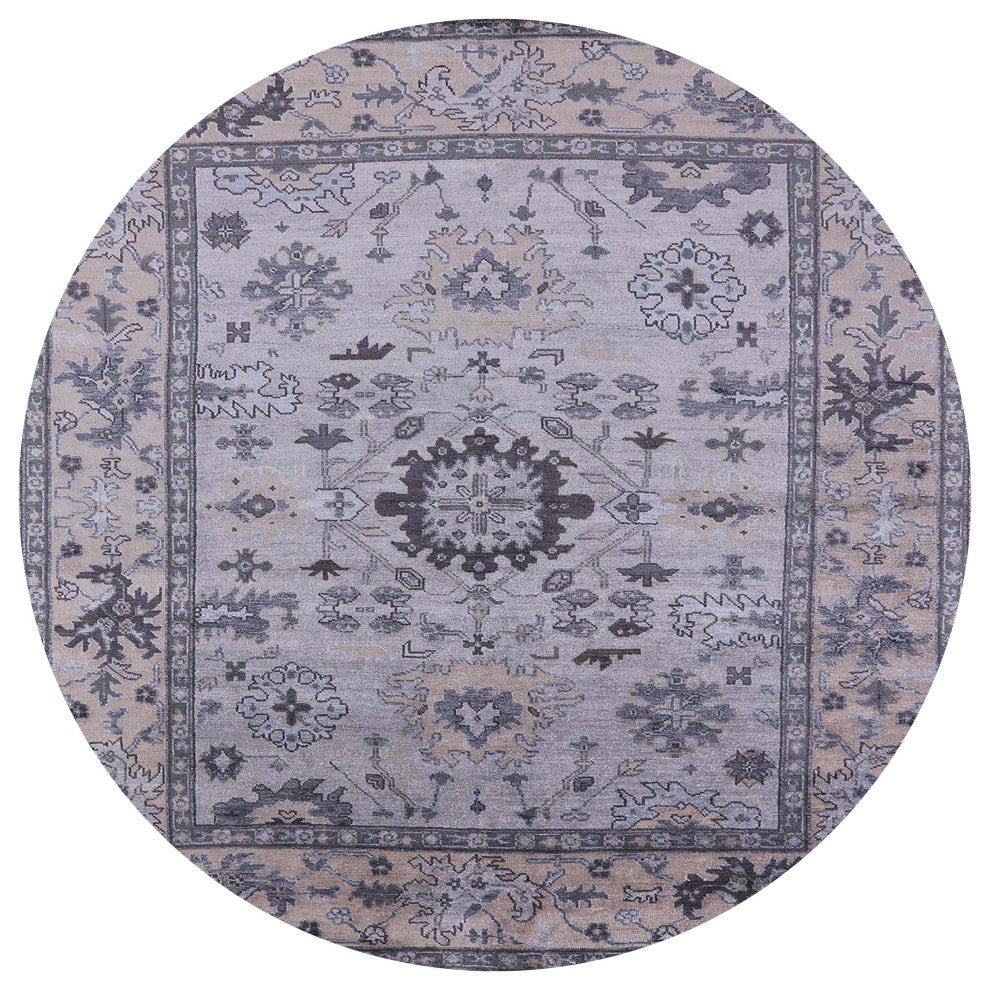 Ahgly Company Indoor Round Mid-Century Modern Area Rugs, 8' Round