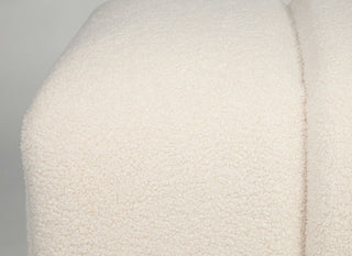 Tess Contemporary Modern Ivory Boucle Upholstered Plush Bench