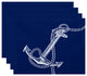 18"x14" Anchored, Geometric Print Placemat, Blue, Set of 4