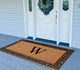 A1HC Rubber & Coir Paisley Large Outdoor Durable Monogrammed Doormat, 30" X 60",
