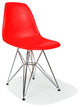 White Eiffel Side Chair Wire Base, Red