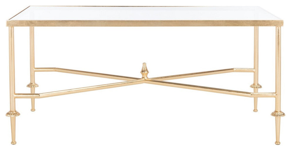 Safavieh Devi Gold Leaf Coffee Table Gold