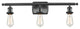 3-Light Dimmable LED Bare Bulb 26" Bath Fixture, Matte Black