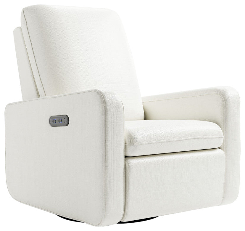 Graco Teddi Power Recliner Swivel Glider With USB, Ivory Basketweave