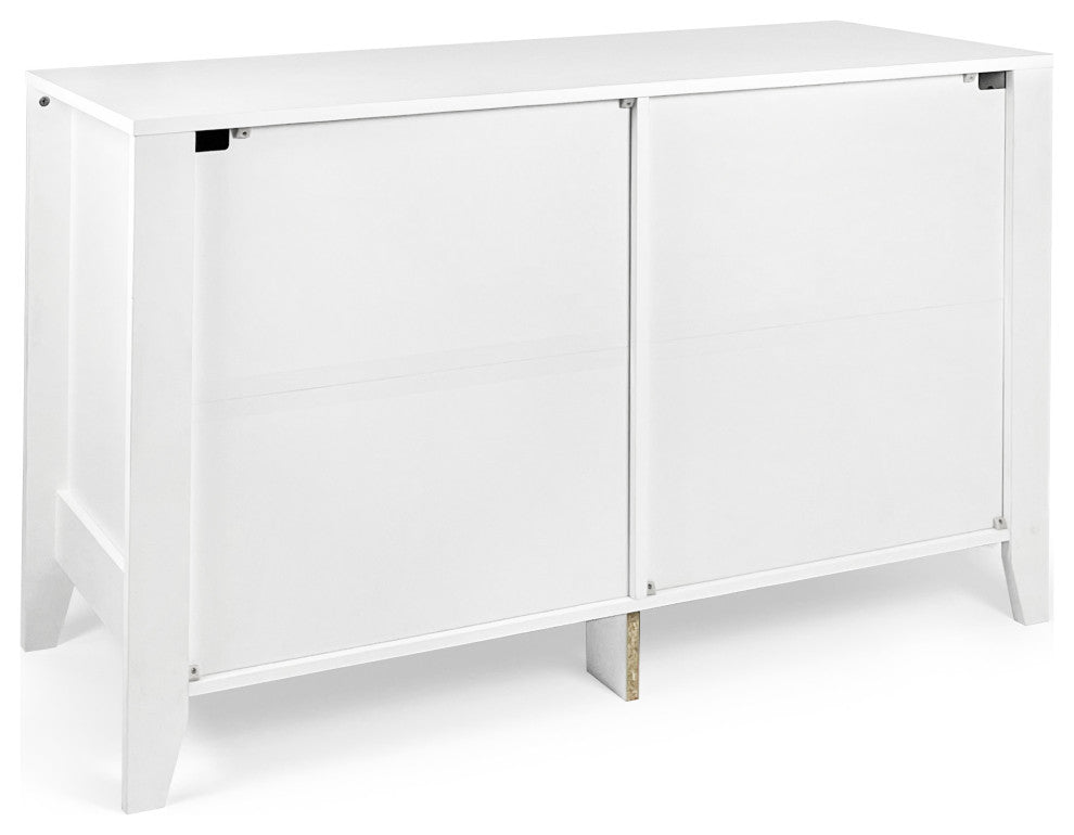 Cleary Contemporary Faux Wood 6 Drawer Double Dresser, White
