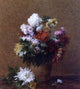 Henri Fantin-Latour Large Bouquet of Chrysanthemums Gallery Wrapped Canvas Print