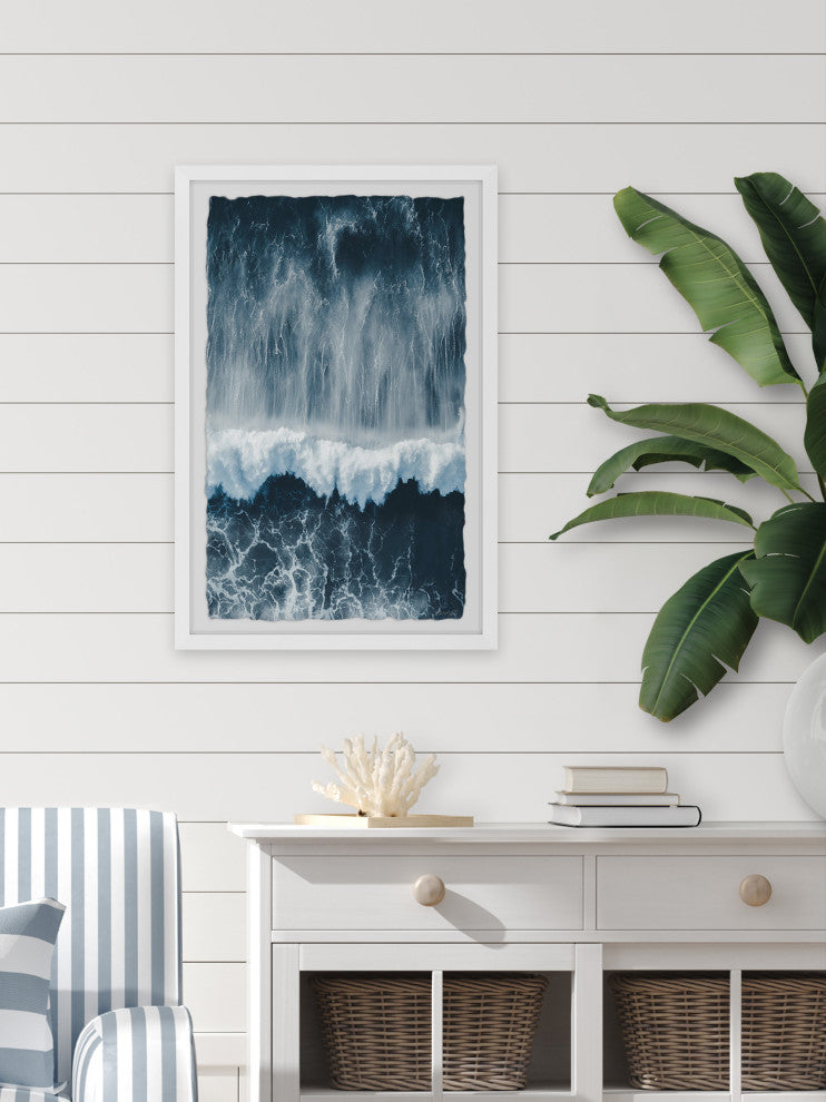 "Waves Roll" Framed Painting Print, 12x18