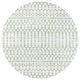 Ourika Moroccan Geometric Indoor/Outdoor Rug, Green/Ivory, 5' Round