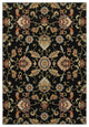 Karaman Borderless Traditional Black/ Multi Area Rug, 7'10"x10'10"