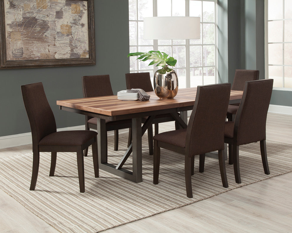 Spring Creek Chocolate Upholstered Dining Chairs, Set of 2