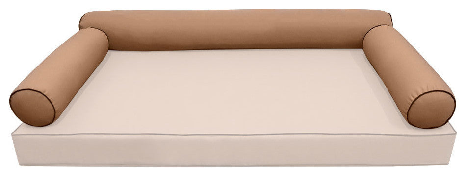 Style6 Twin Size Contrast Pipe Trim Bolster Pillow Outdoor Slip Cover ONLY AD104