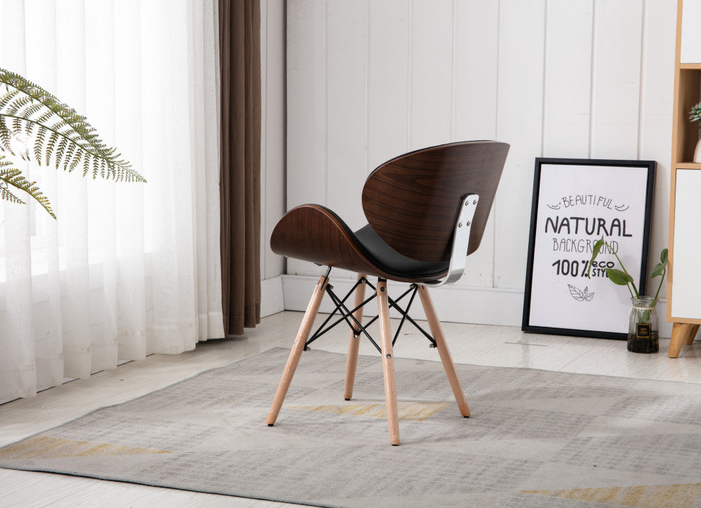 Home Beyond Black Synthetic Leather Leisure Arm Chair